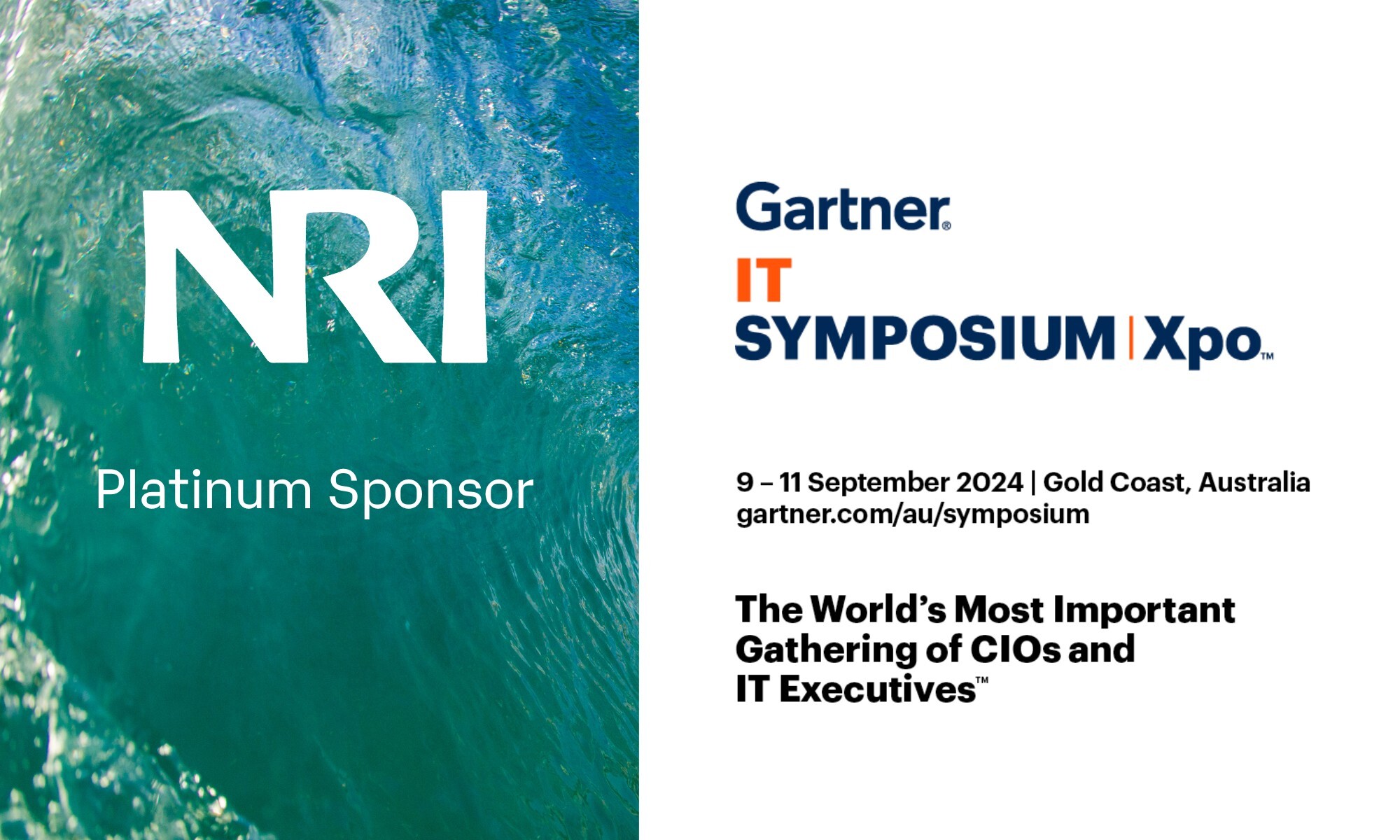 Gartner Symposium Platinum sponsor